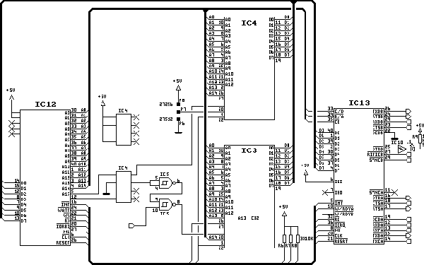 Here Can You Find A Schematic Of A TNC2C Packet Radio Modem - The CPU - Part 01 Of 06